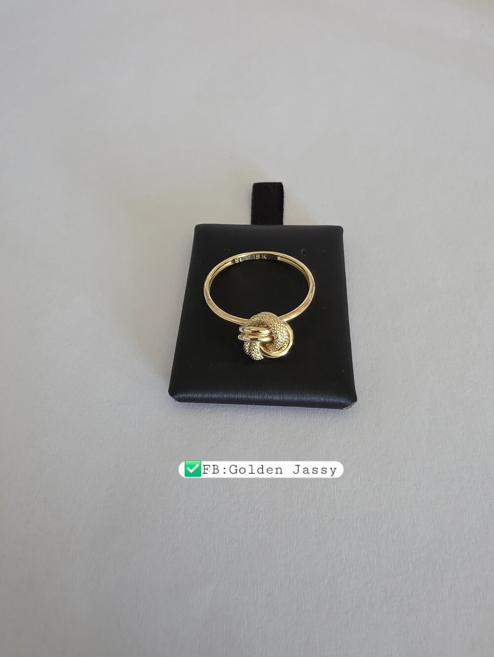 18K Real Gold Cinnamon Ring 6.5